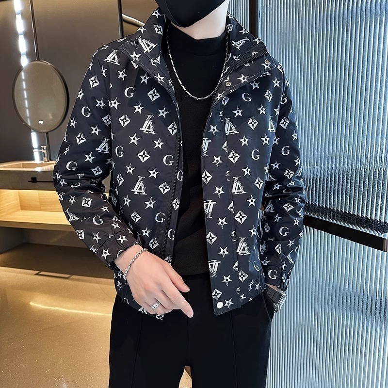 K10春秋款印花夹克男女潮牌上衣潮流百搭痞帅炸街外套2025年