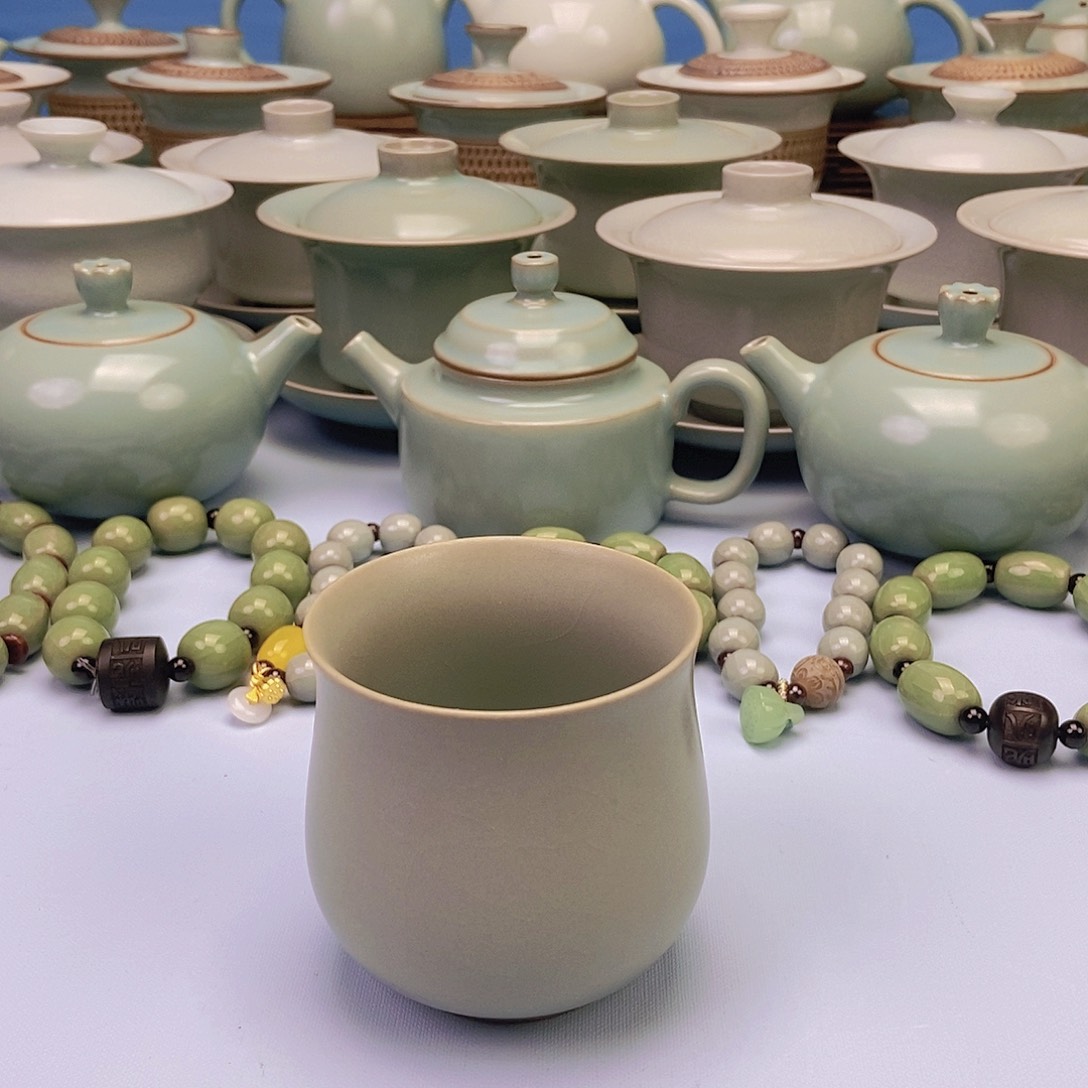 杯仿古束腰杯原矿原釉原产地