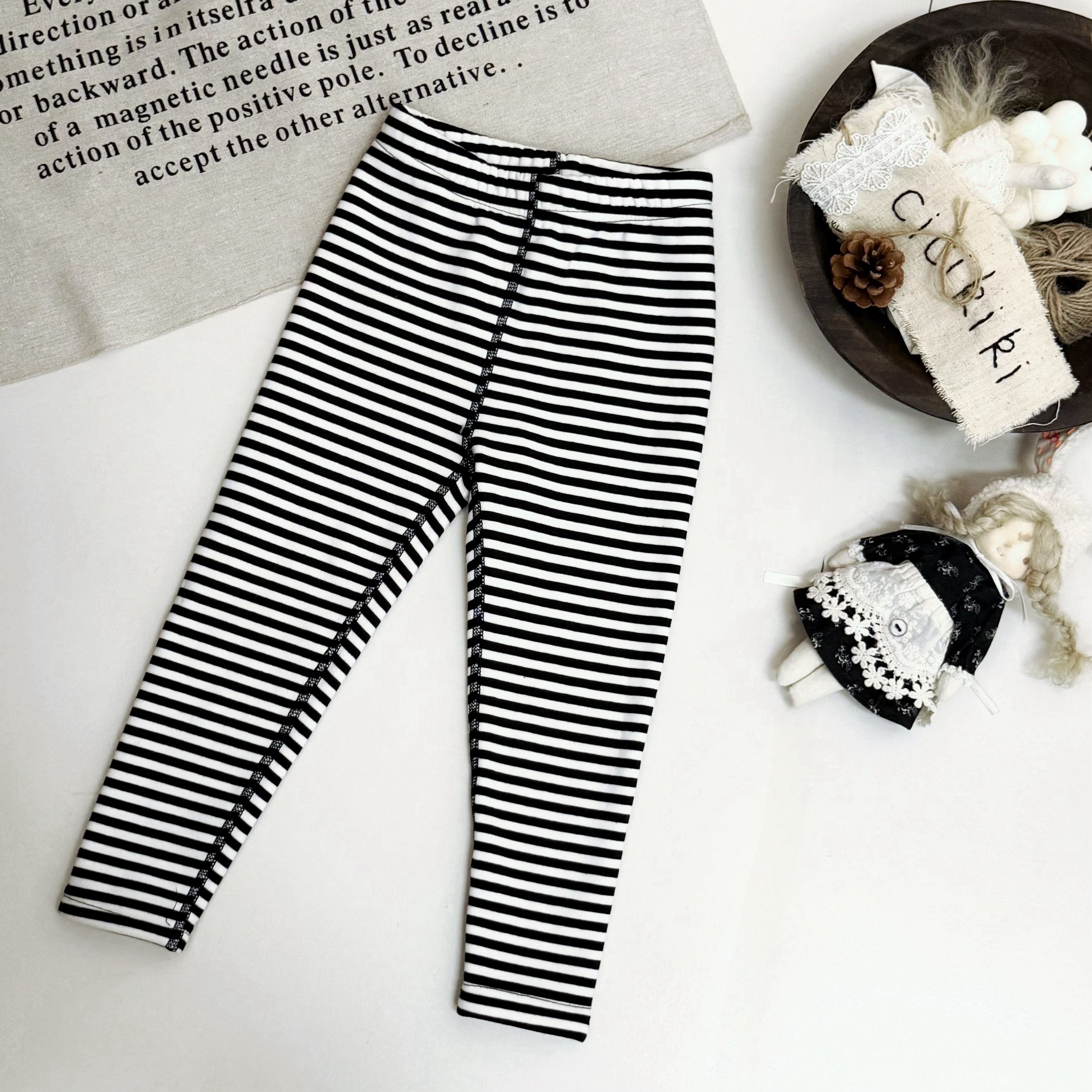 2025儿童秋冬条纹女童加绒百搭裤子打底裤DDK2531