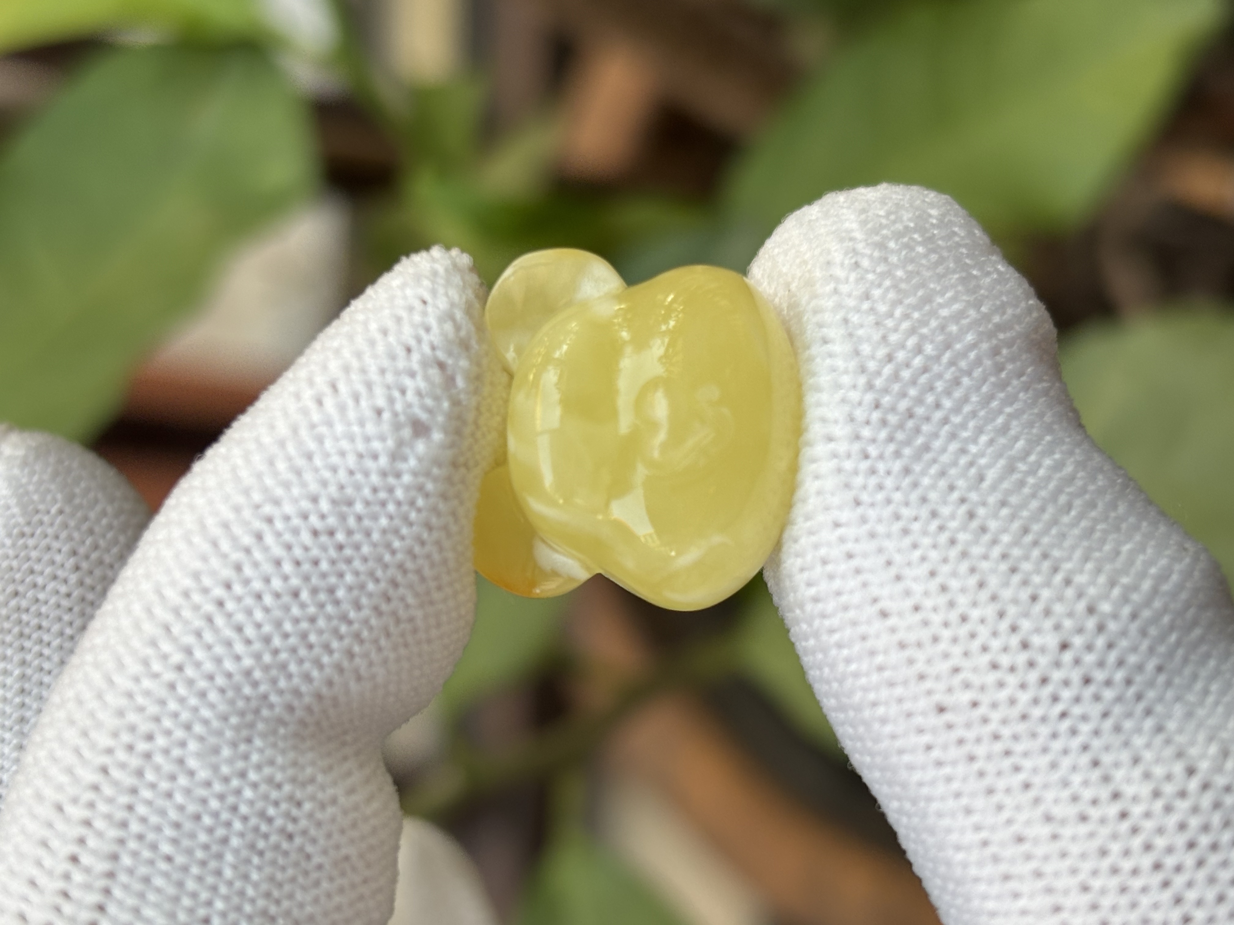 4157天然蜜蜡琥珀熊头18.5x17.2x16mm