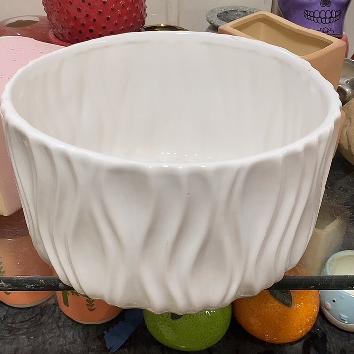 摆件陶盆有孔 瑕疵介意勿拍