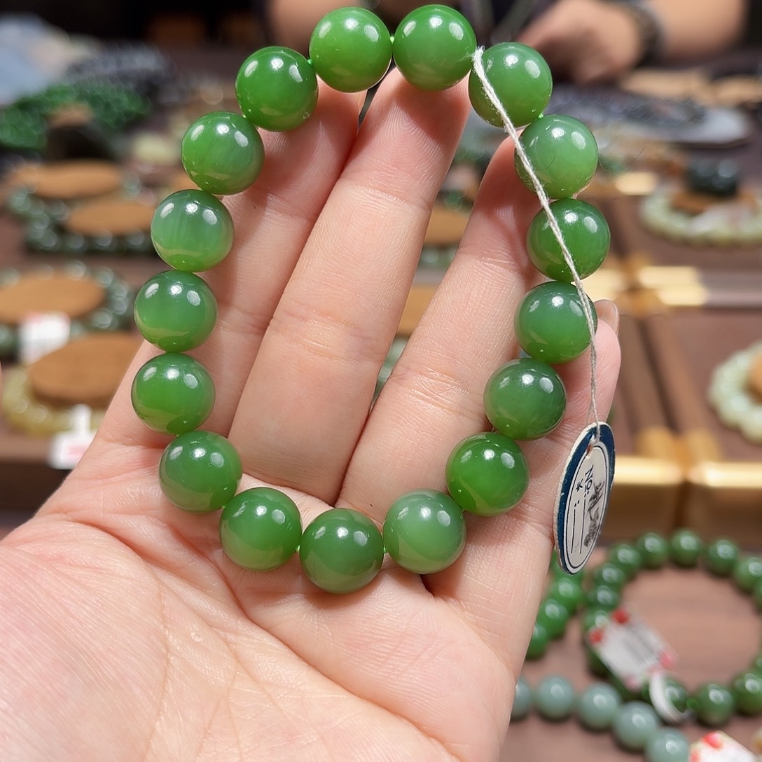 和田玉（碧玉）未镶嵌手链12 乌兰乌德 