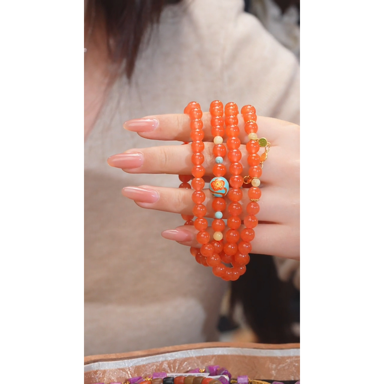 南红玛瑙项链未镶嵌多样性发 卡7@@P5791