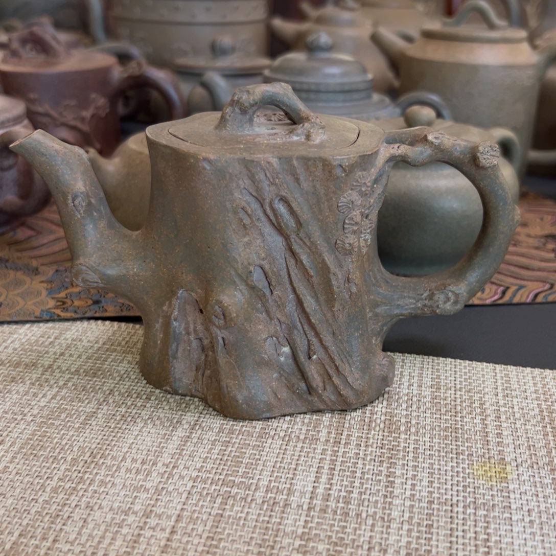 蝈***蝈茶壶紫砂全手工树桩