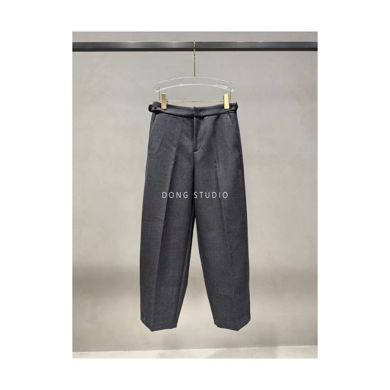 茧型裤9分裤极简感直筒休闲裤 J7824