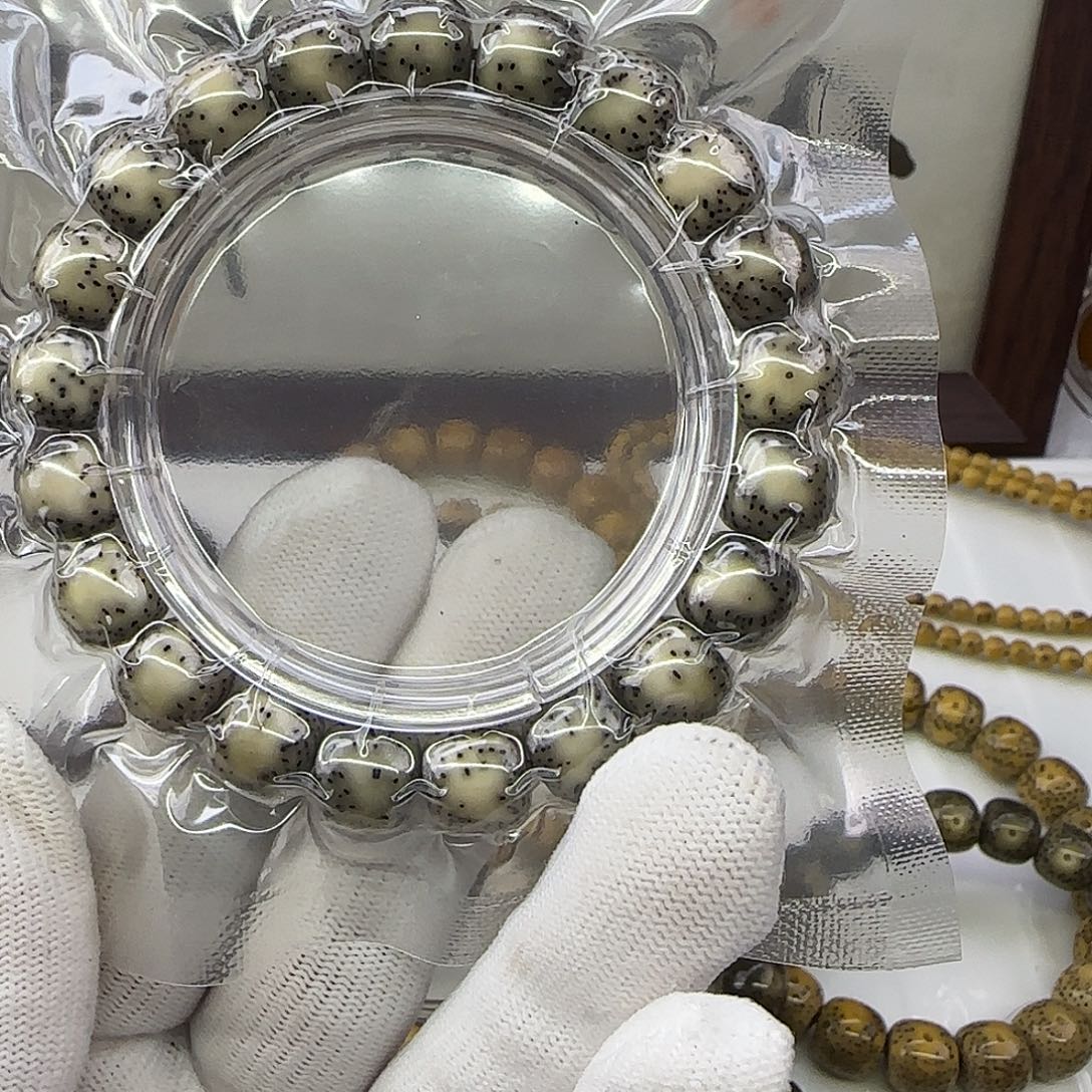 手串星月菩提卡11.5奶奶灰侧留白牛毛星