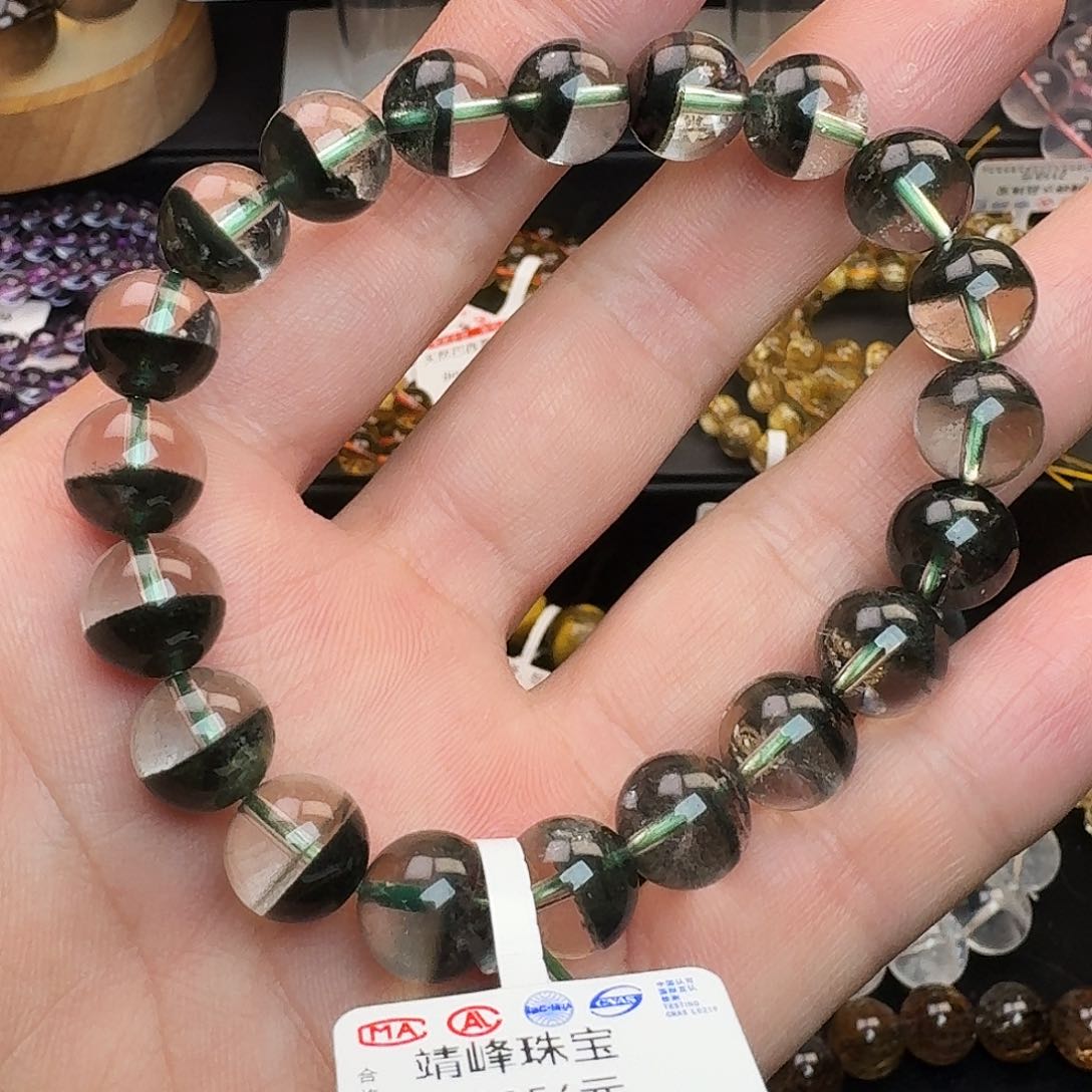 水晶手链未镶嵌绿幽灵10mm