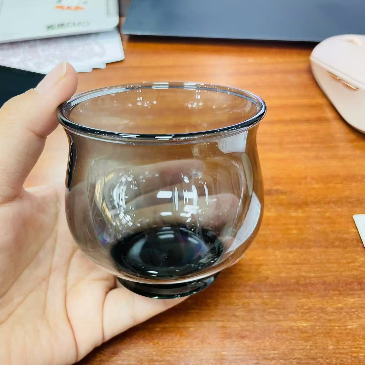 JZT雅灰主人杯玻璃水杯单只