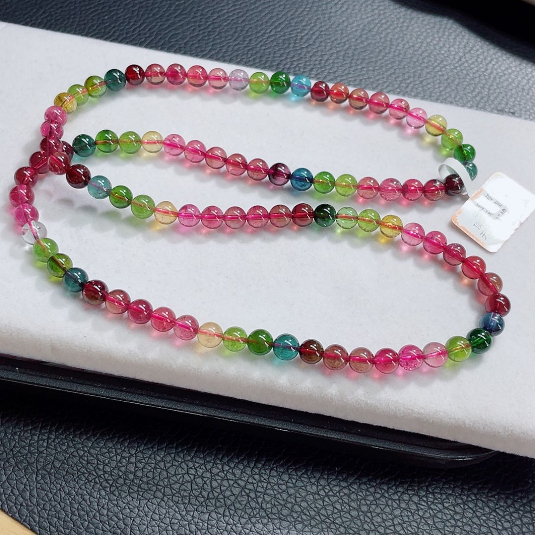 未镶嵌手链碧玺6.3mm左右