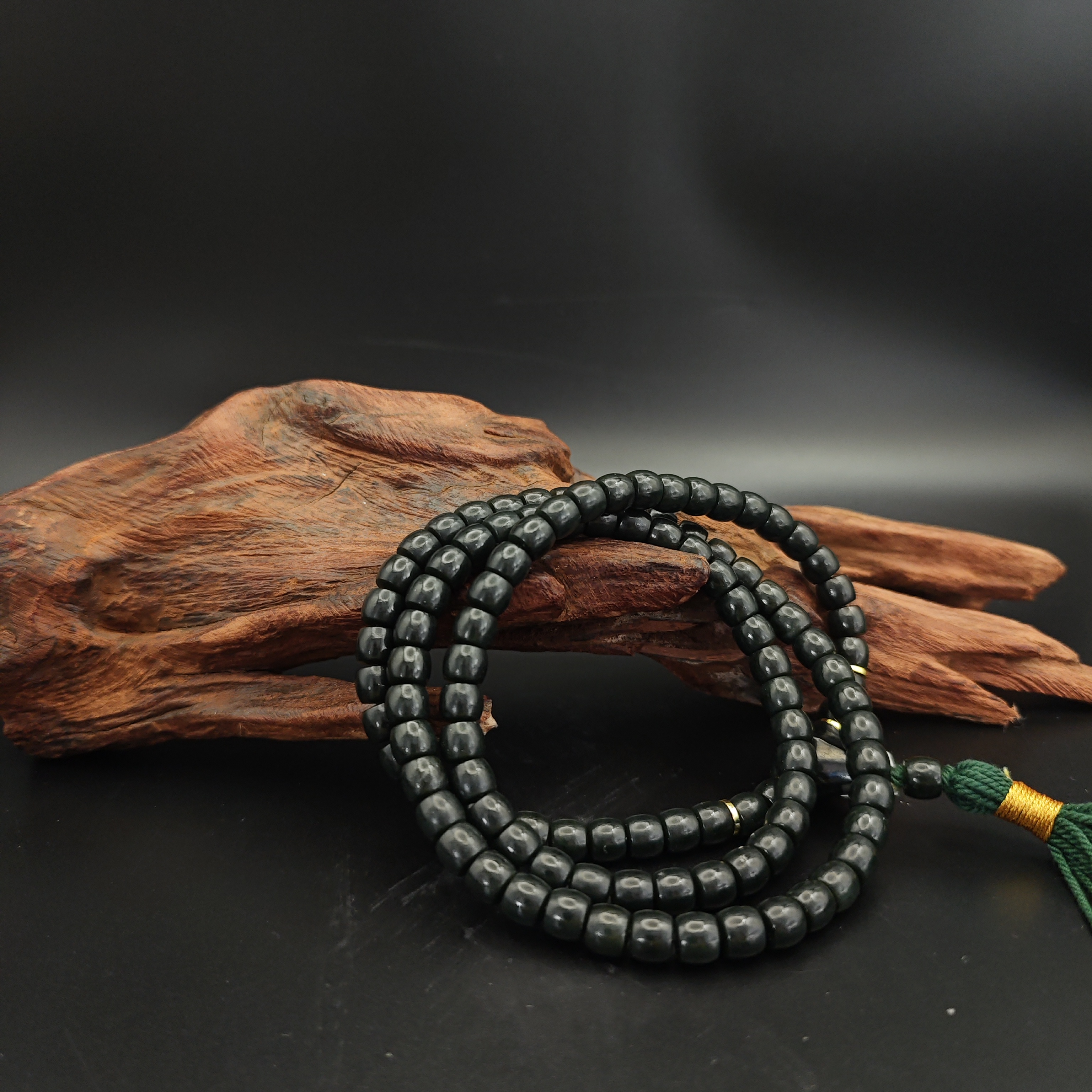 和田玉青玉108项链1785