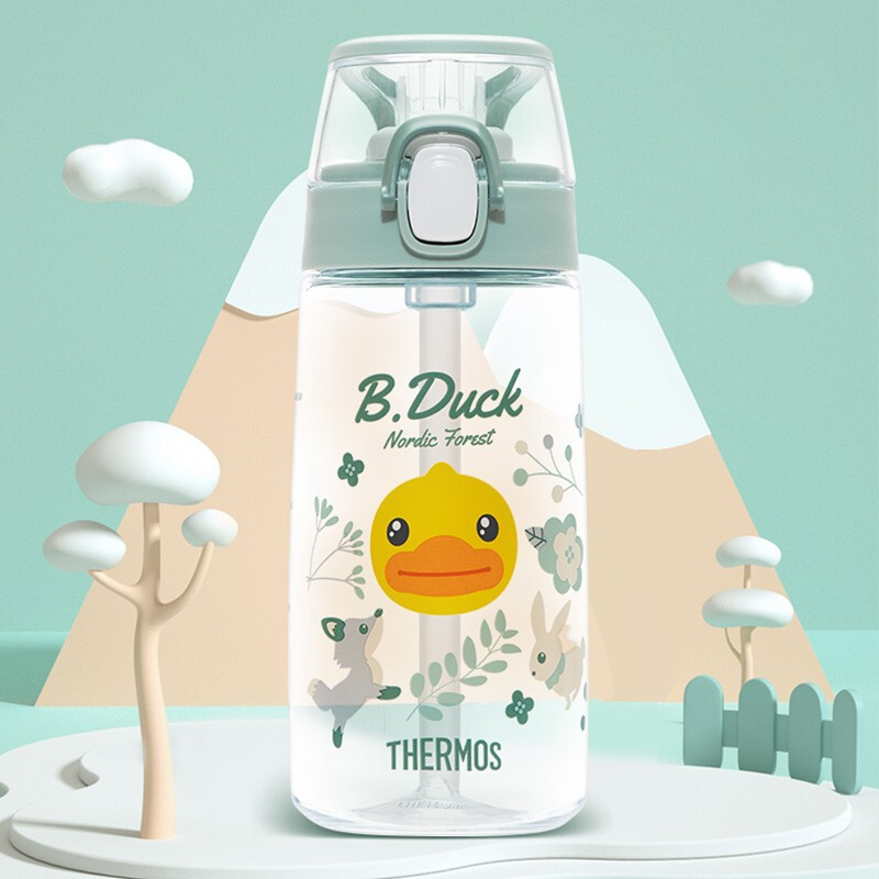 【A等品微瑕】膳魔师母婴儿童Tritan吸管杯夏季水杯手提大容量550ml