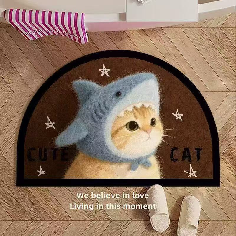 简约卡通系列大尺寸防滑橡胶底门厅玄关地毯地垫防滑家用垫子