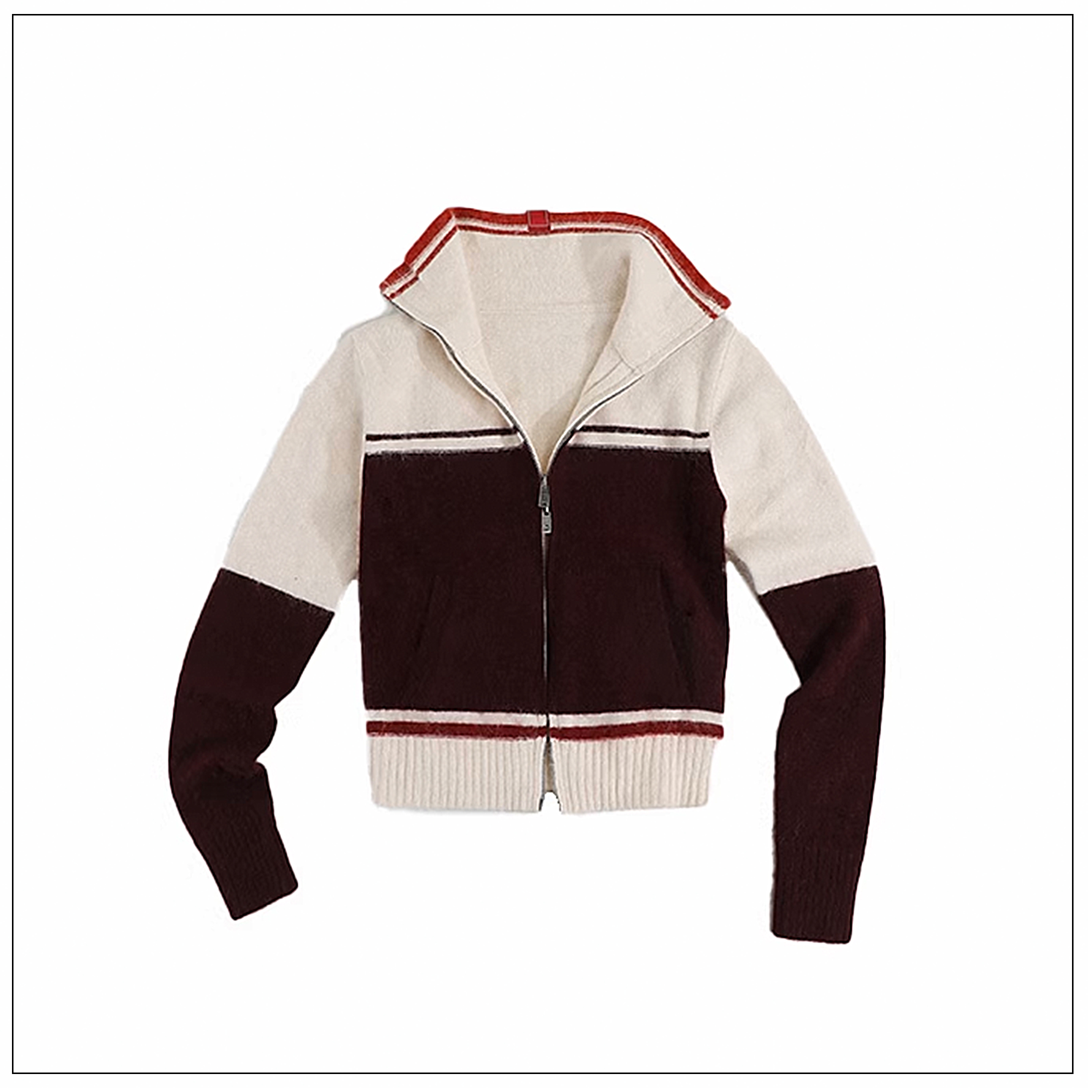 【上海】Algebraic Average Aa*复古拼色开衫