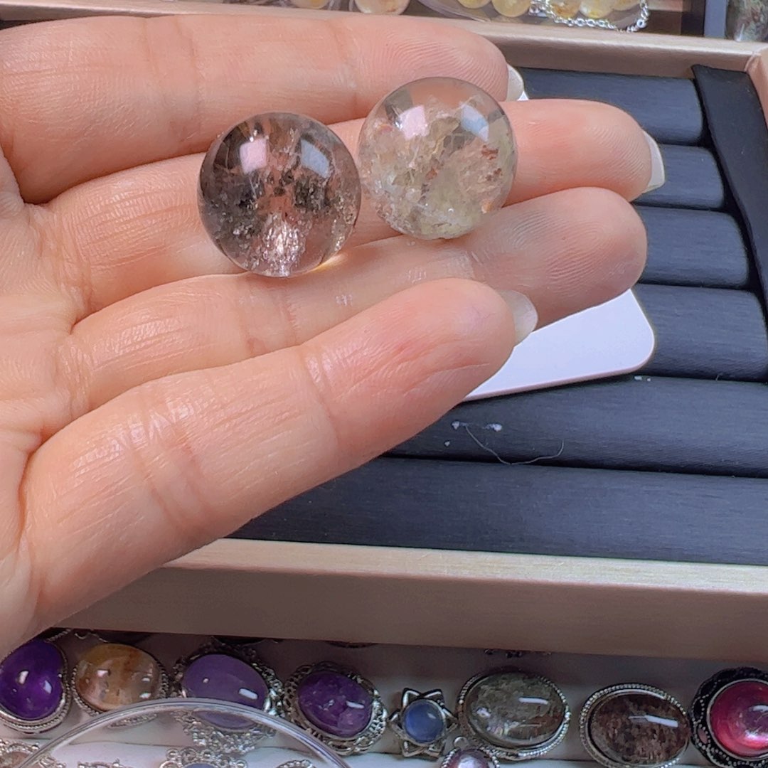 水晶手链银S800镀金镶嵌帝*蟹