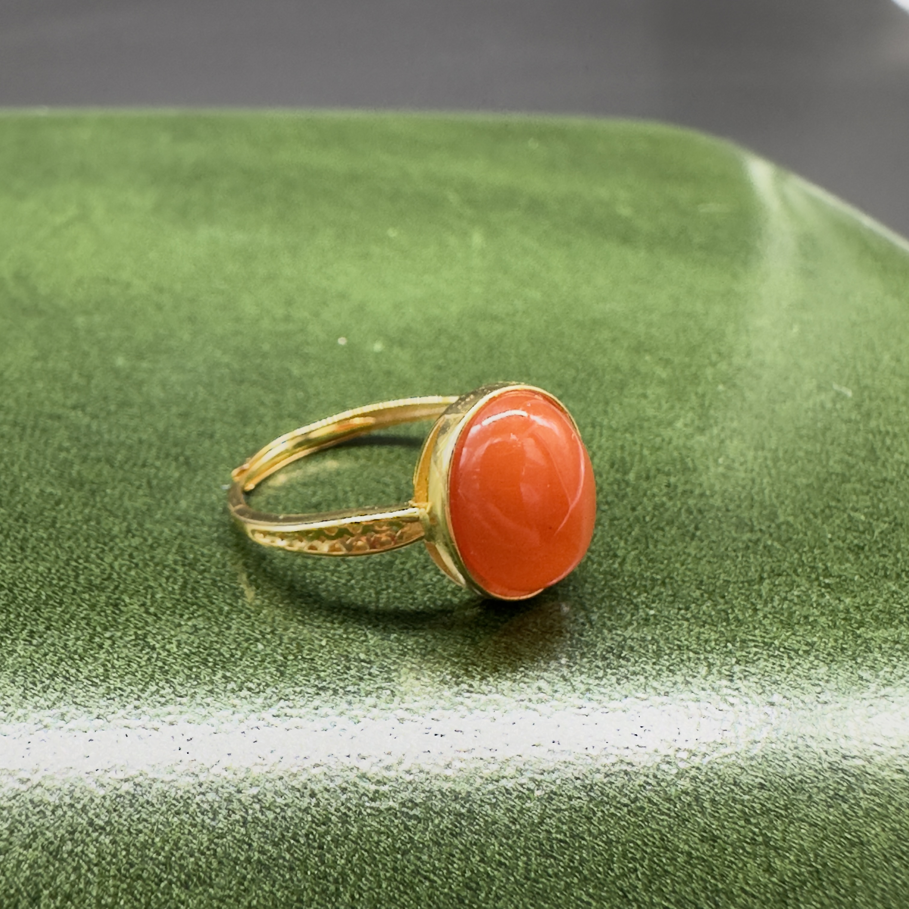 川料南红戒指多样性发货发其中一个