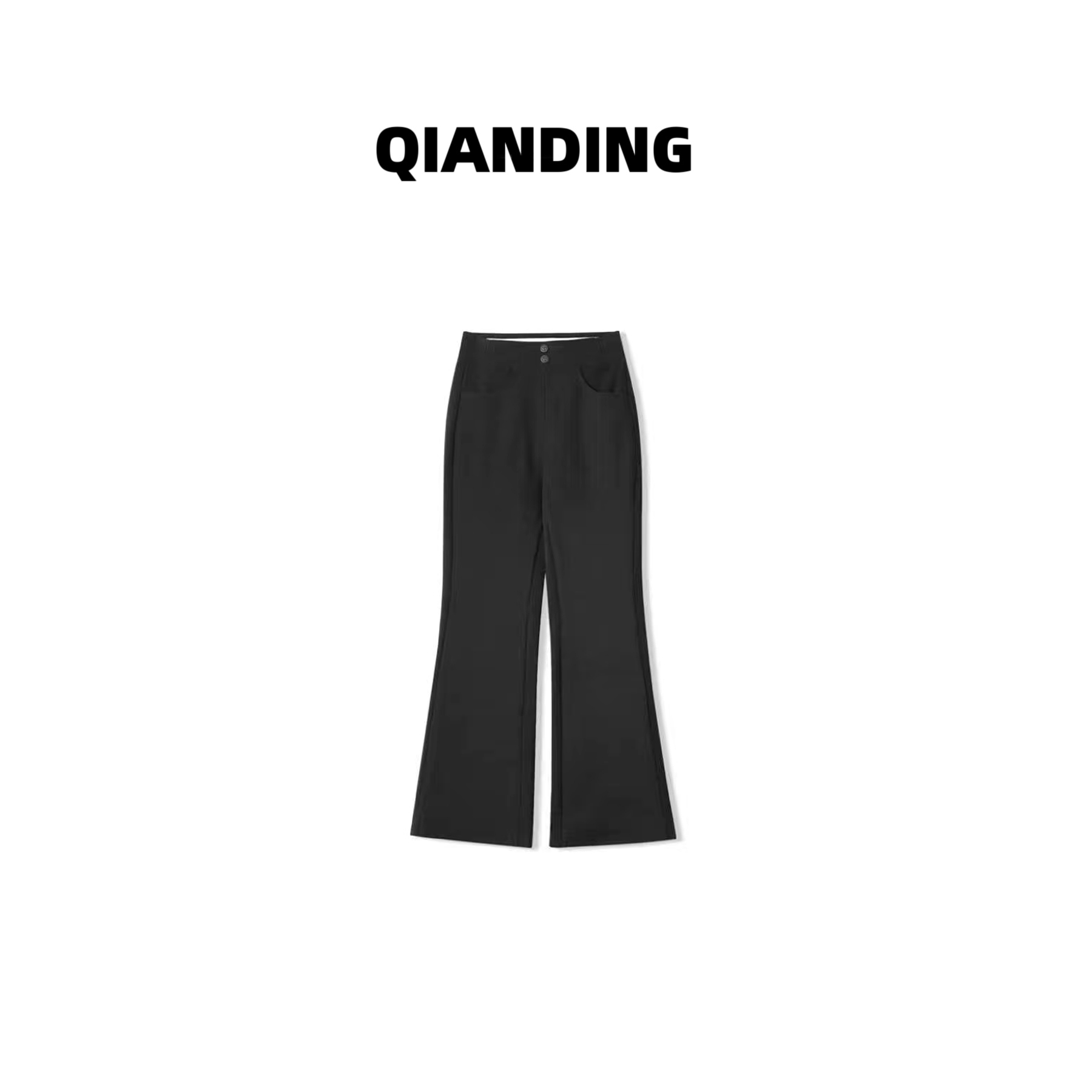 【QIANDING】【天鹅腿】90白鹅绒保暖锁温显瘦微喇时尚百搭裤子F464