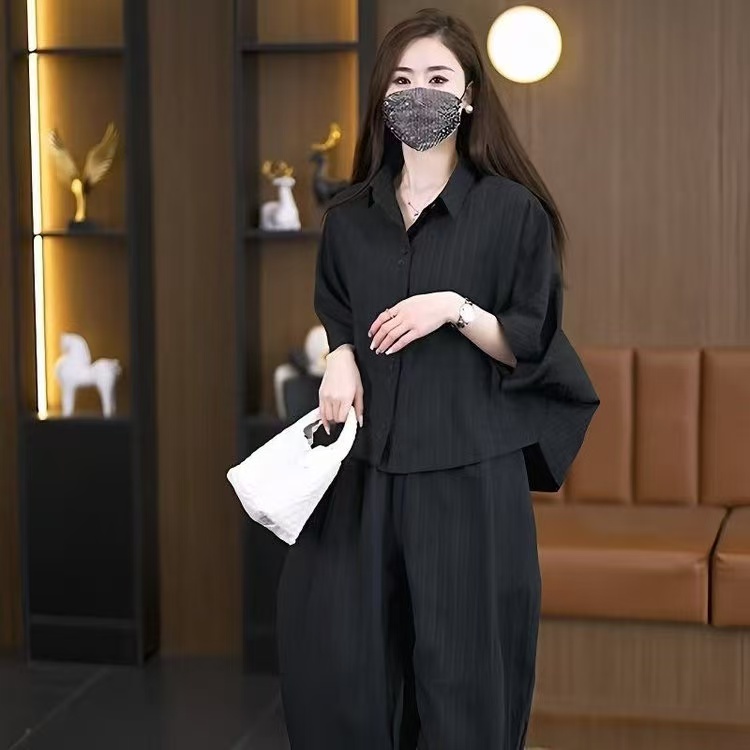 2025夏季新款时尚休闲短袖套装女气质