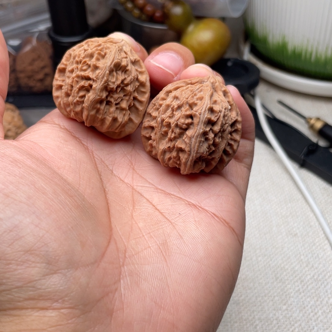 M***生文玩核桃把件白狮子