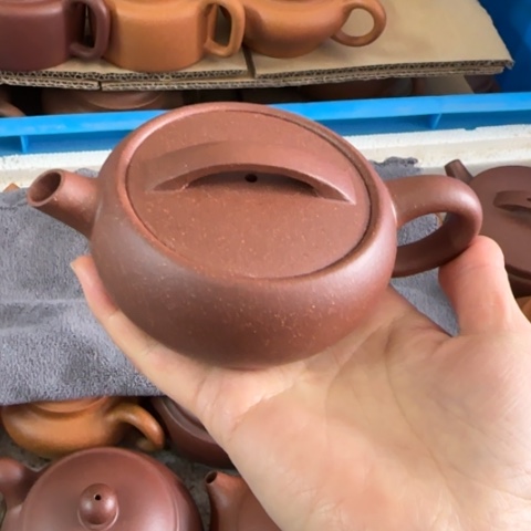 紫砂茶壶深井紫泥180cc