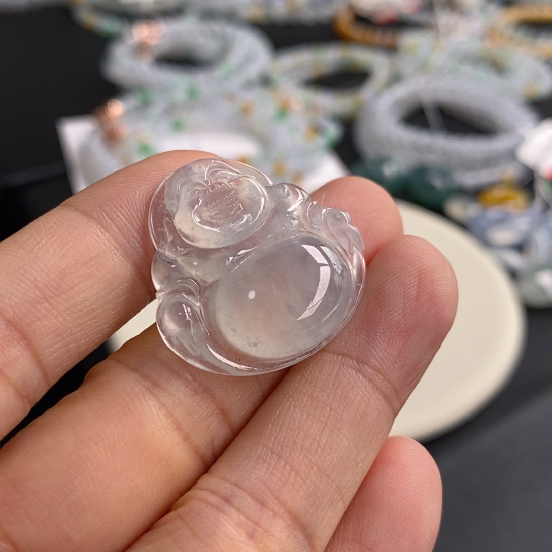 翡翠未镶嵌手链佛公