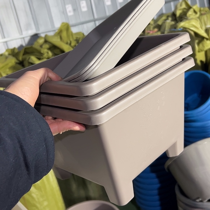 咖色方球根带托盘26外径19高3个