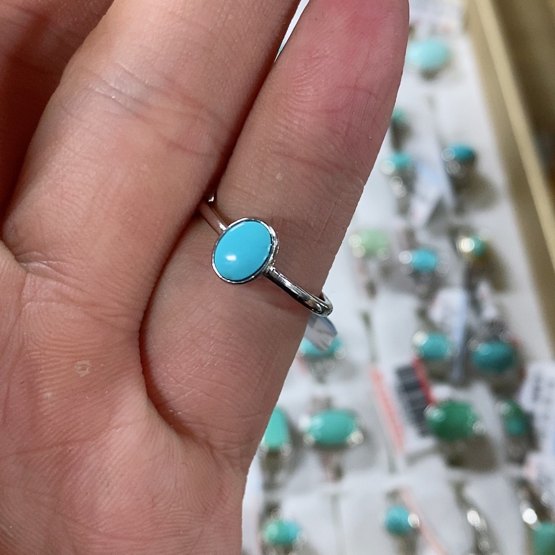 绿松石珠宝奇石银S925镶嵌