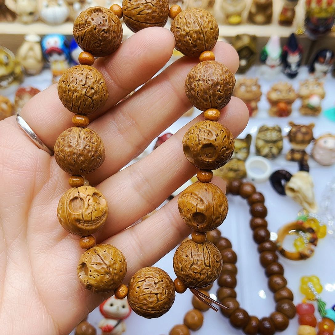 桃核手串手工打磨手链