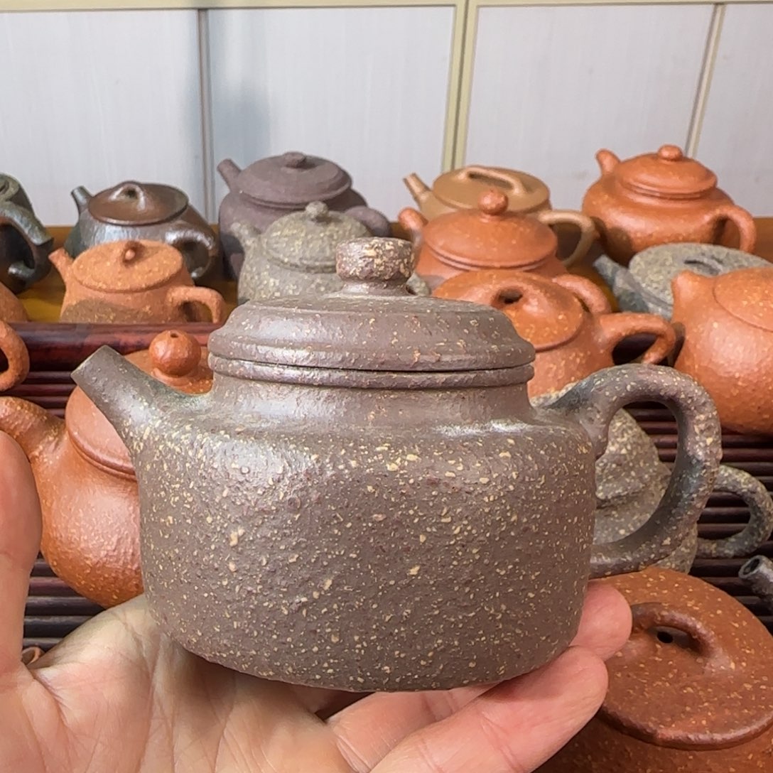 长***阳茶壶紫砂八目红降气窑德钟220cc