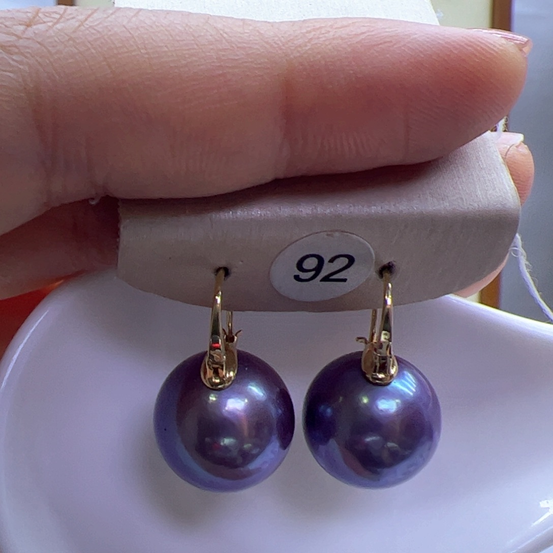 淡水珍珠耳饰18K金镶嵌