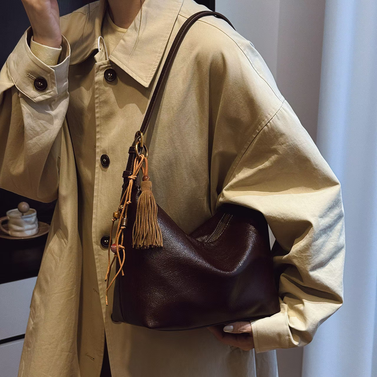 新疆包邮洋洋女包植绒皮韩系hobo【178010】