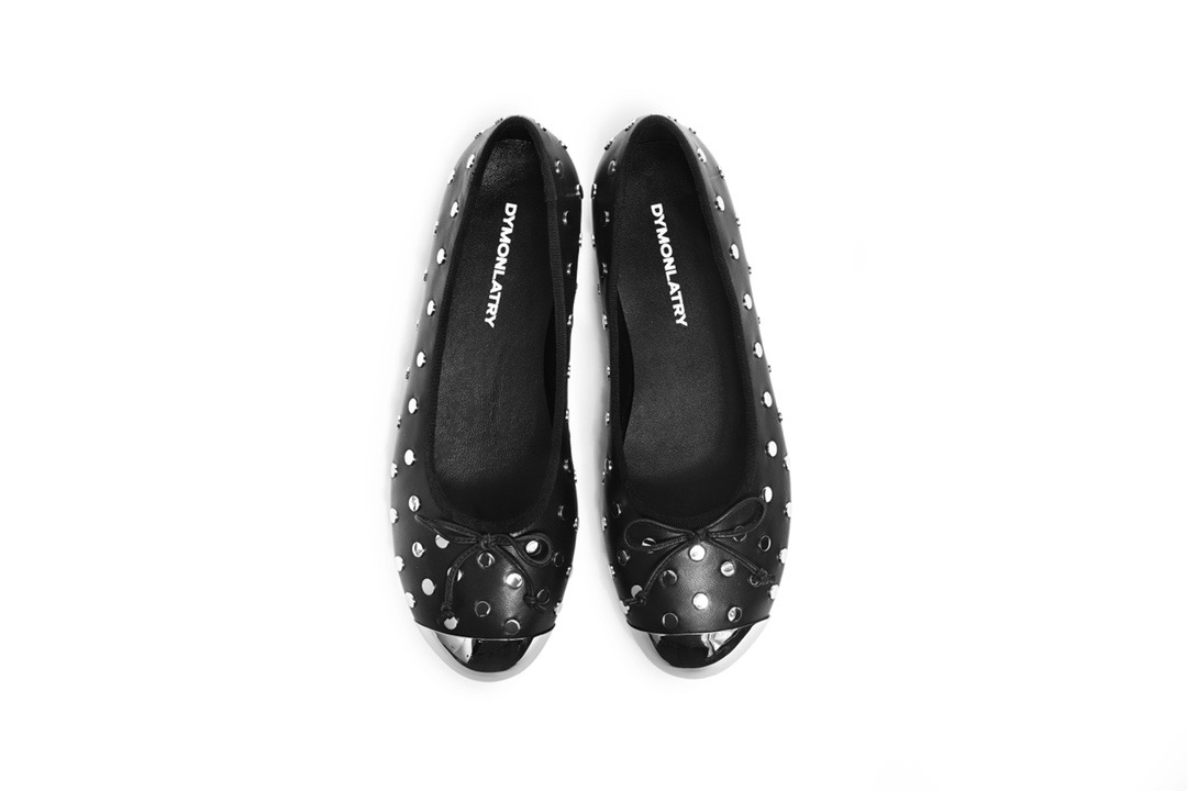 女士金属圆头芭蕾舞鞋