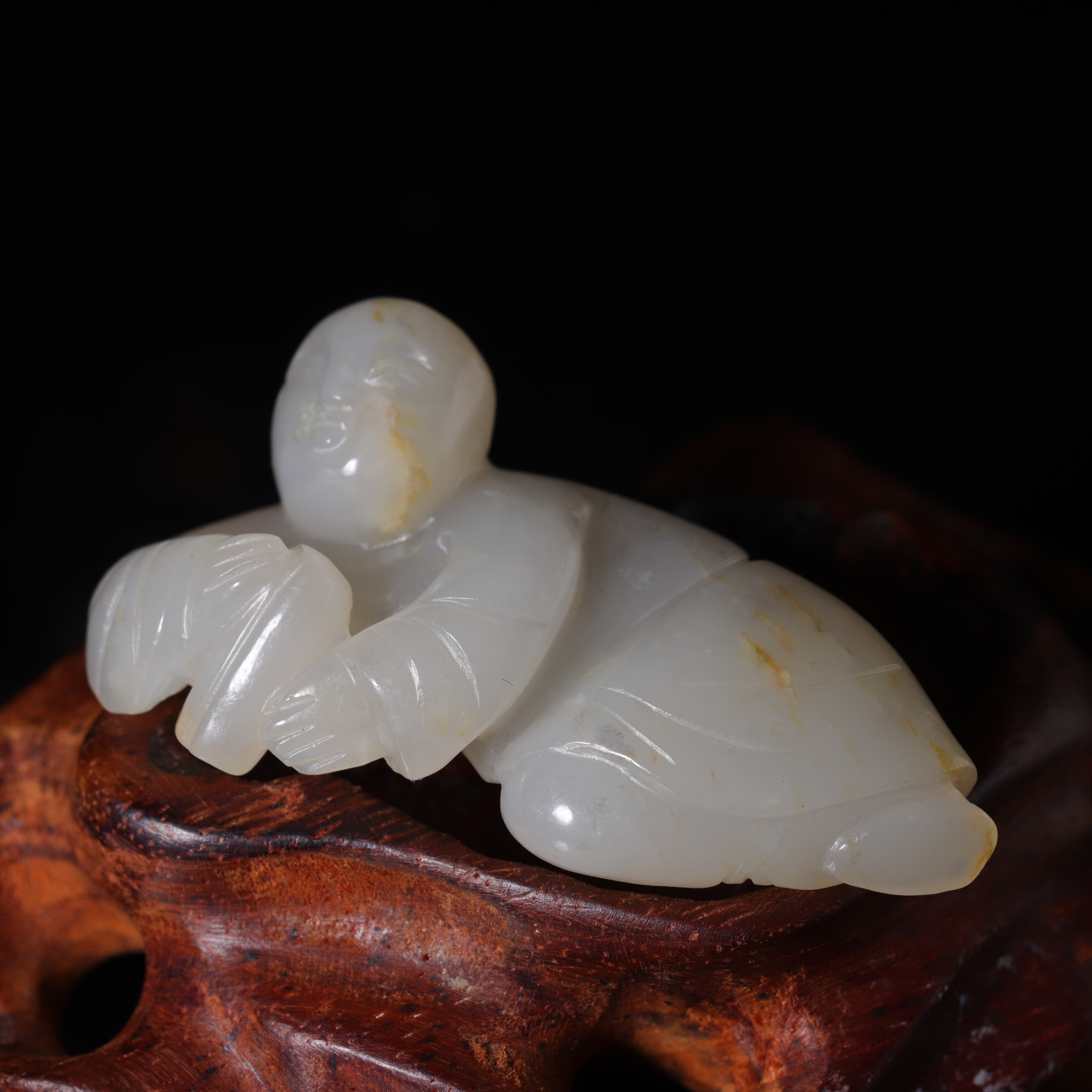 明代和田玉玉人花件-CS