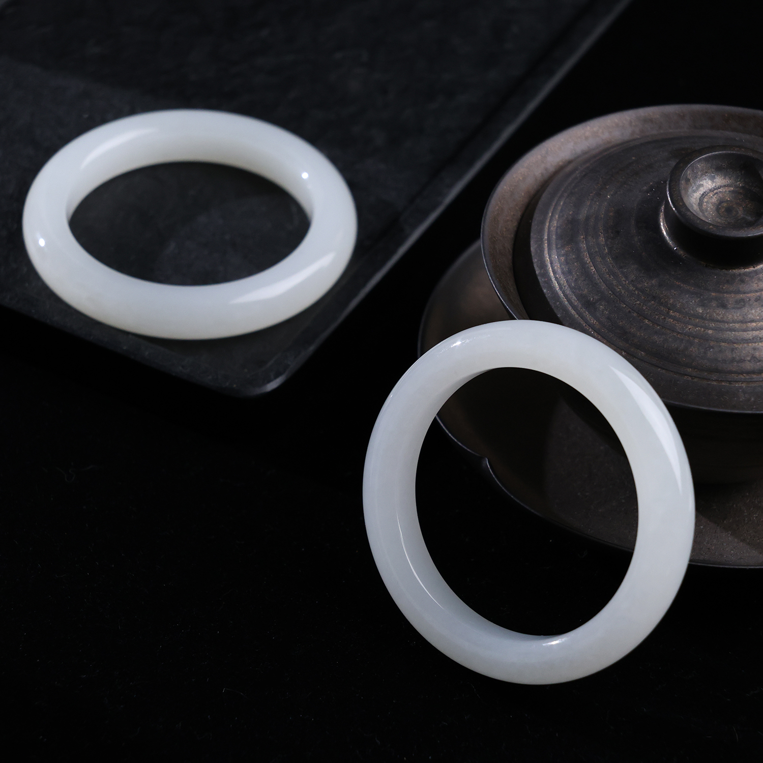 【思嘉】月白 · 典藏和田玉白玉手镯 | 多样性发一 YLC0002