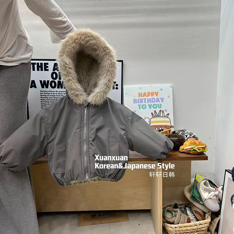 2025年韩国童装男童超好看秋冬季韩版加绒加厚儿童帅气上衣