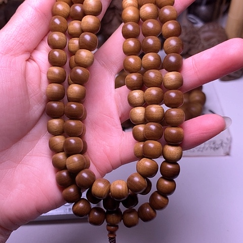 檀香木手串/手链檀香玉化老料8/9/108横纹虎纹满纹沉