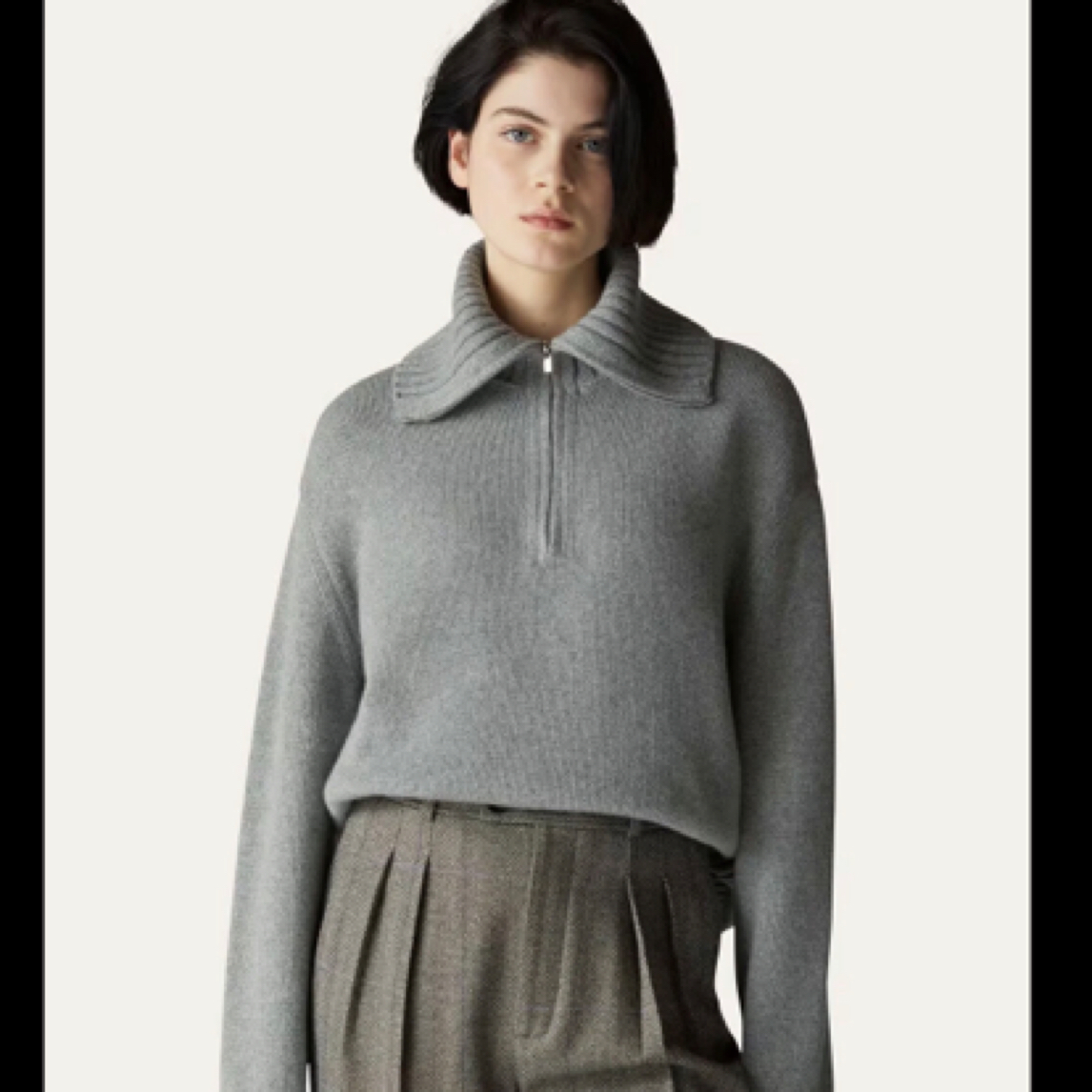 【LP一法式温柔】原版纱线重工羊绒7针三股加厚款拉链100山羊绒毛衣