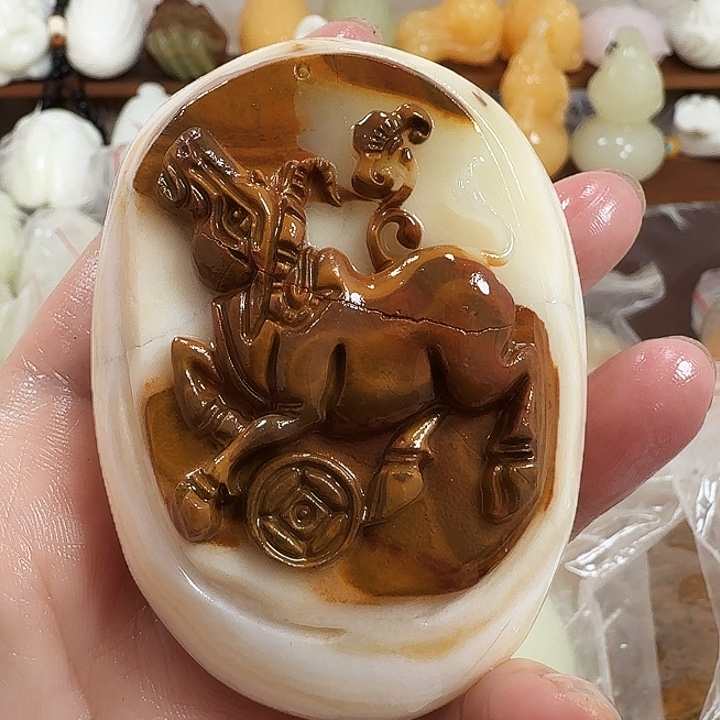 解***三砖雕石头手把件不退不换