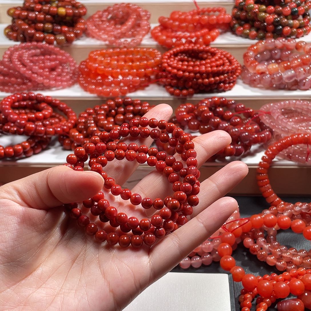 猫***妮南红玛瑙未镶嵌手链