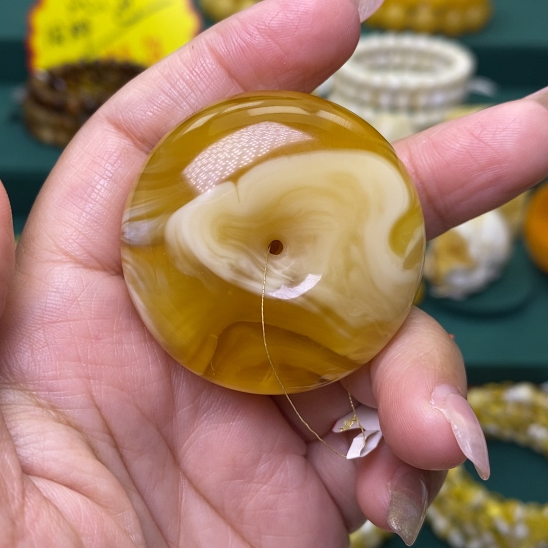 蜜蜡未镶嵌裸石平安扣