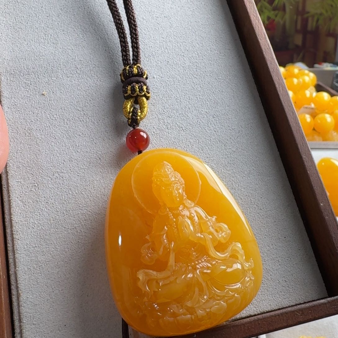 蜜蜡毛衣链未镶嵌