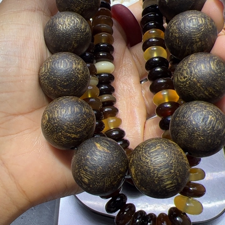 大果紫檀（缅甸花梨）1.0/108算盘脖挂尾巴mm