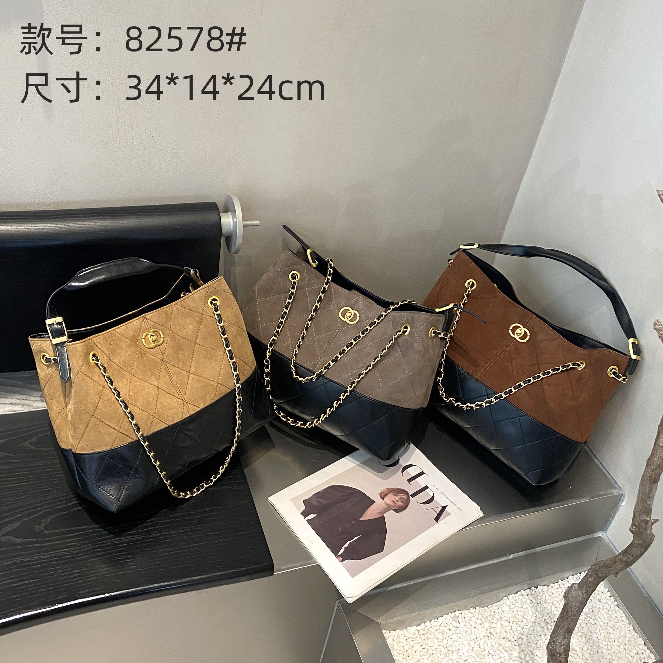 【S012】2025新款香家25A麂皮hobo全对版