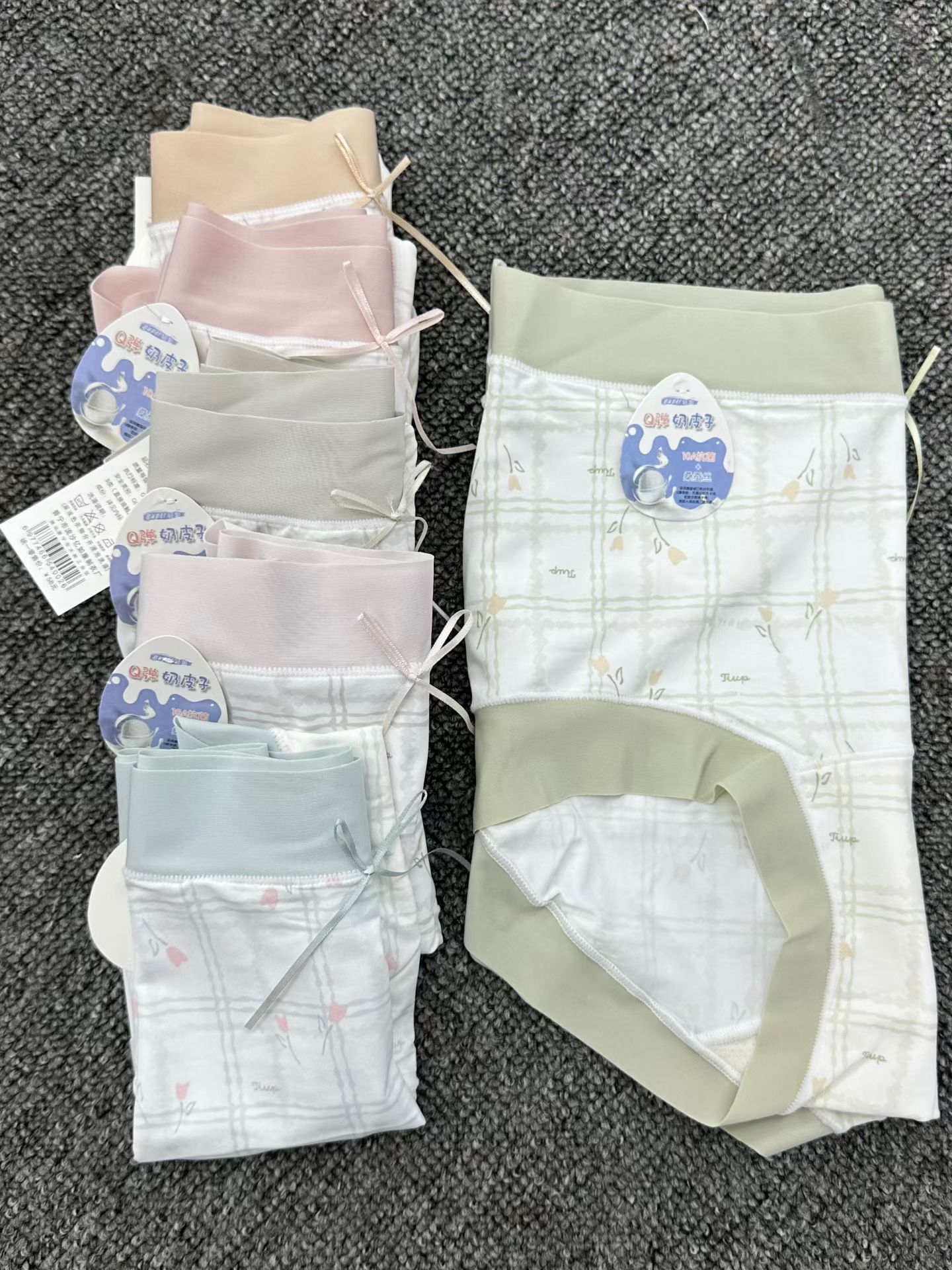 100-140斤Q弹奶皮高腰清新提花女士内裤舒适透气弹力大