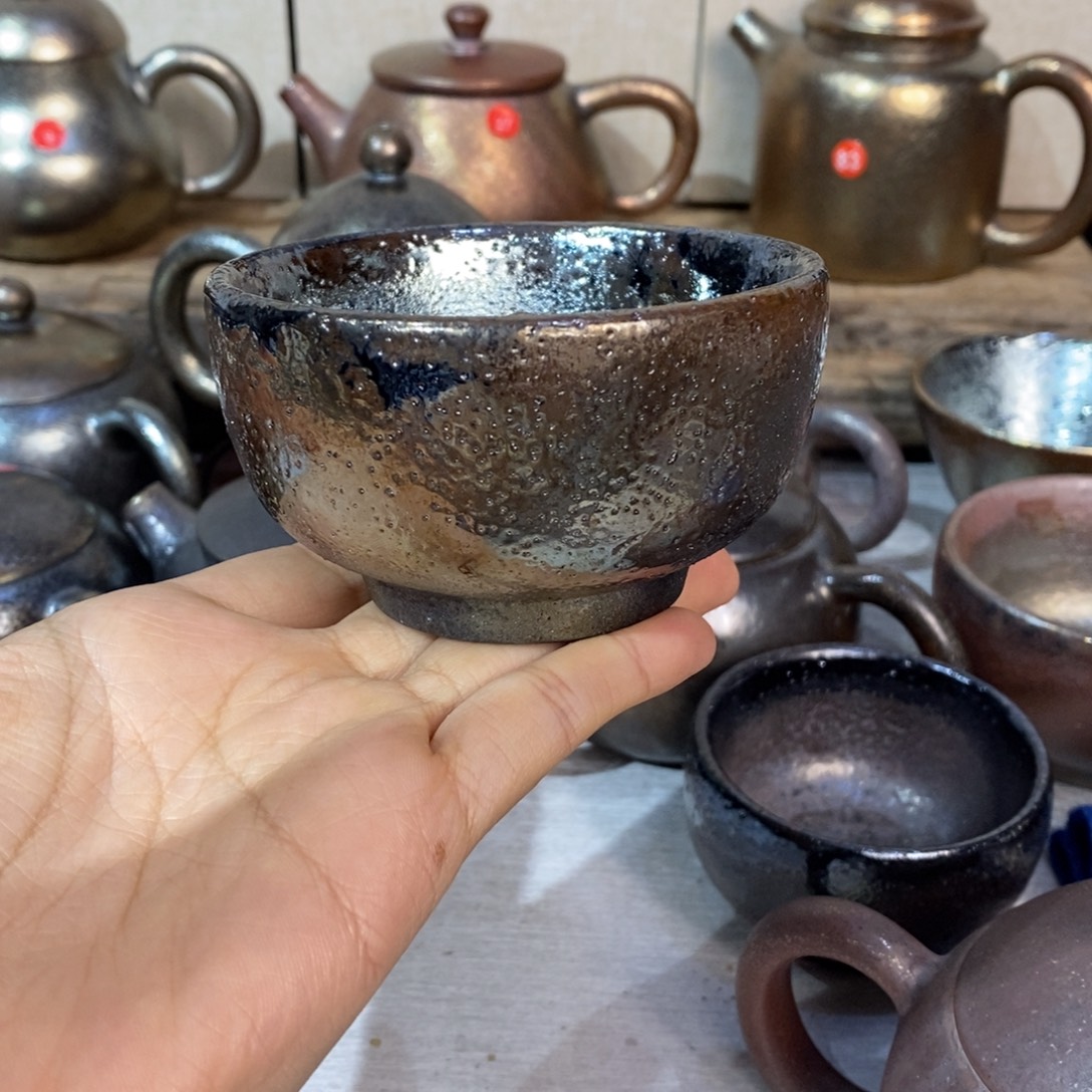 亮***云南建水紫陶柴烧杯