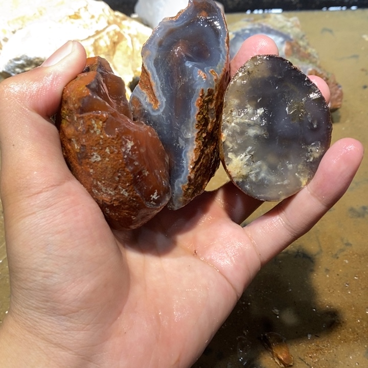 未镶嵌玛瑙/玉髓珠宝半成品