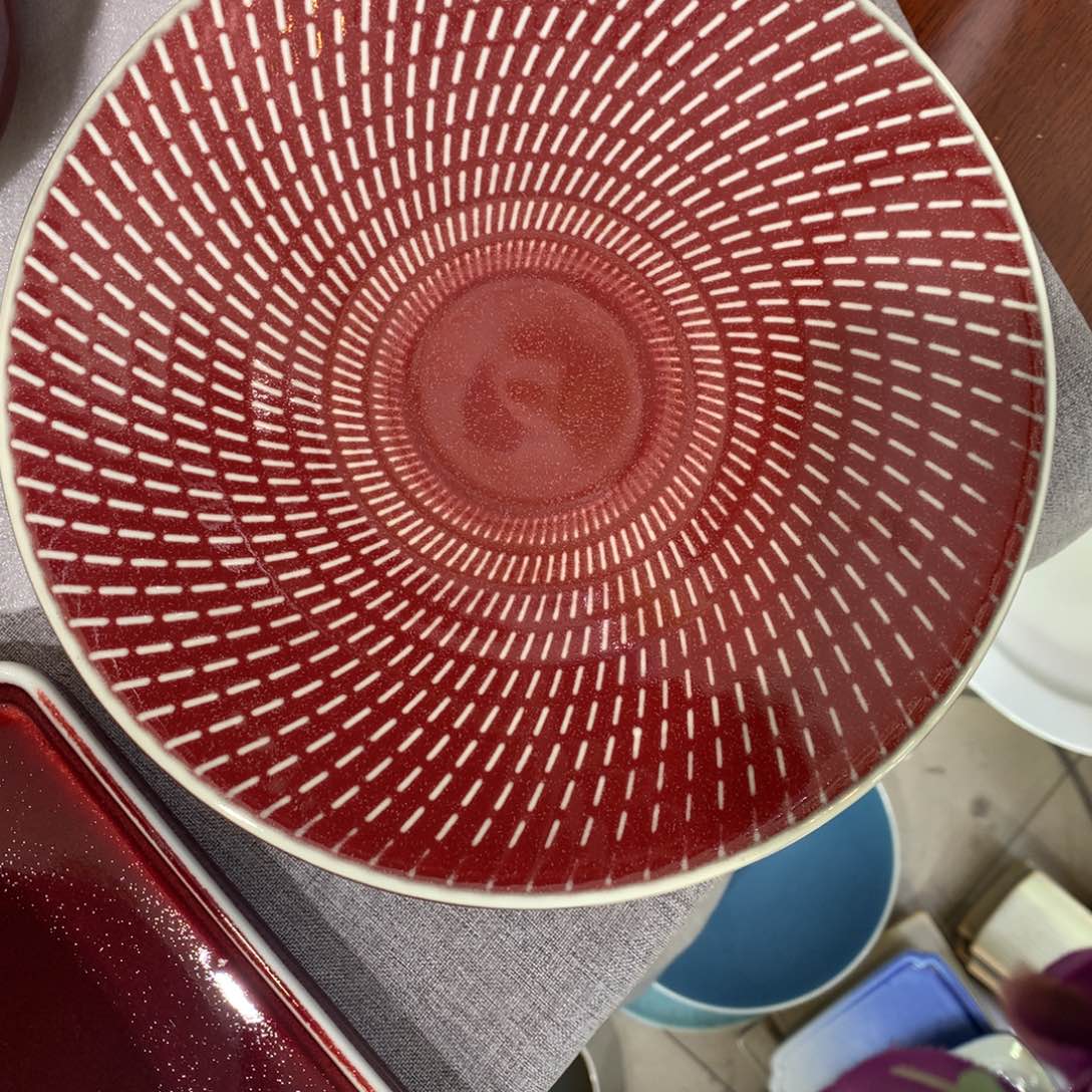 陶景德镇粗陶复古盘碗微瑕