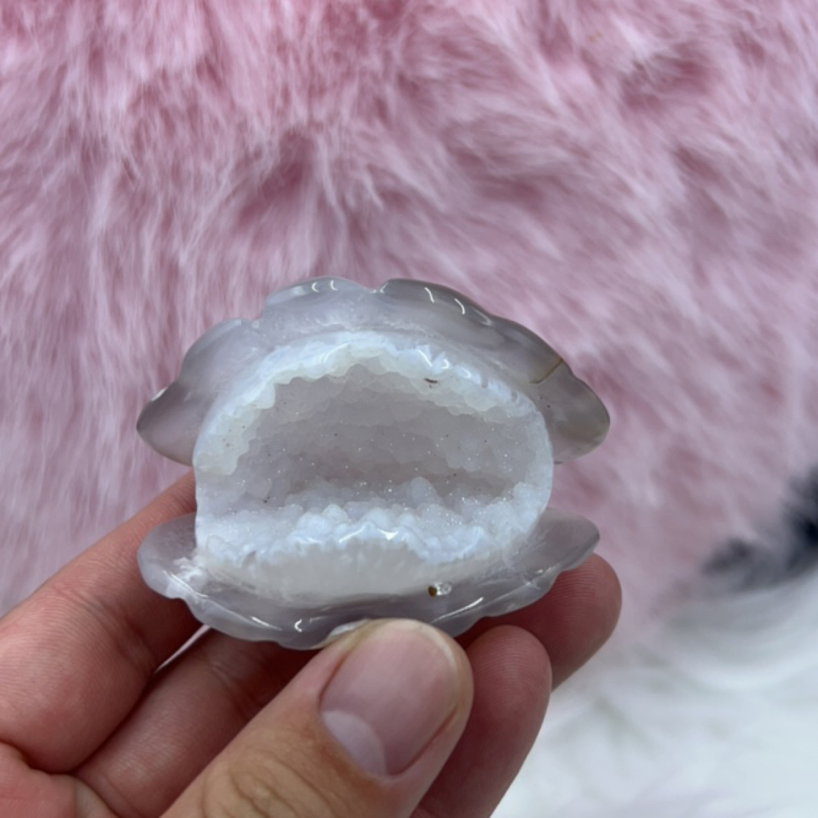 天然水晶玛瑙晶洞摆件