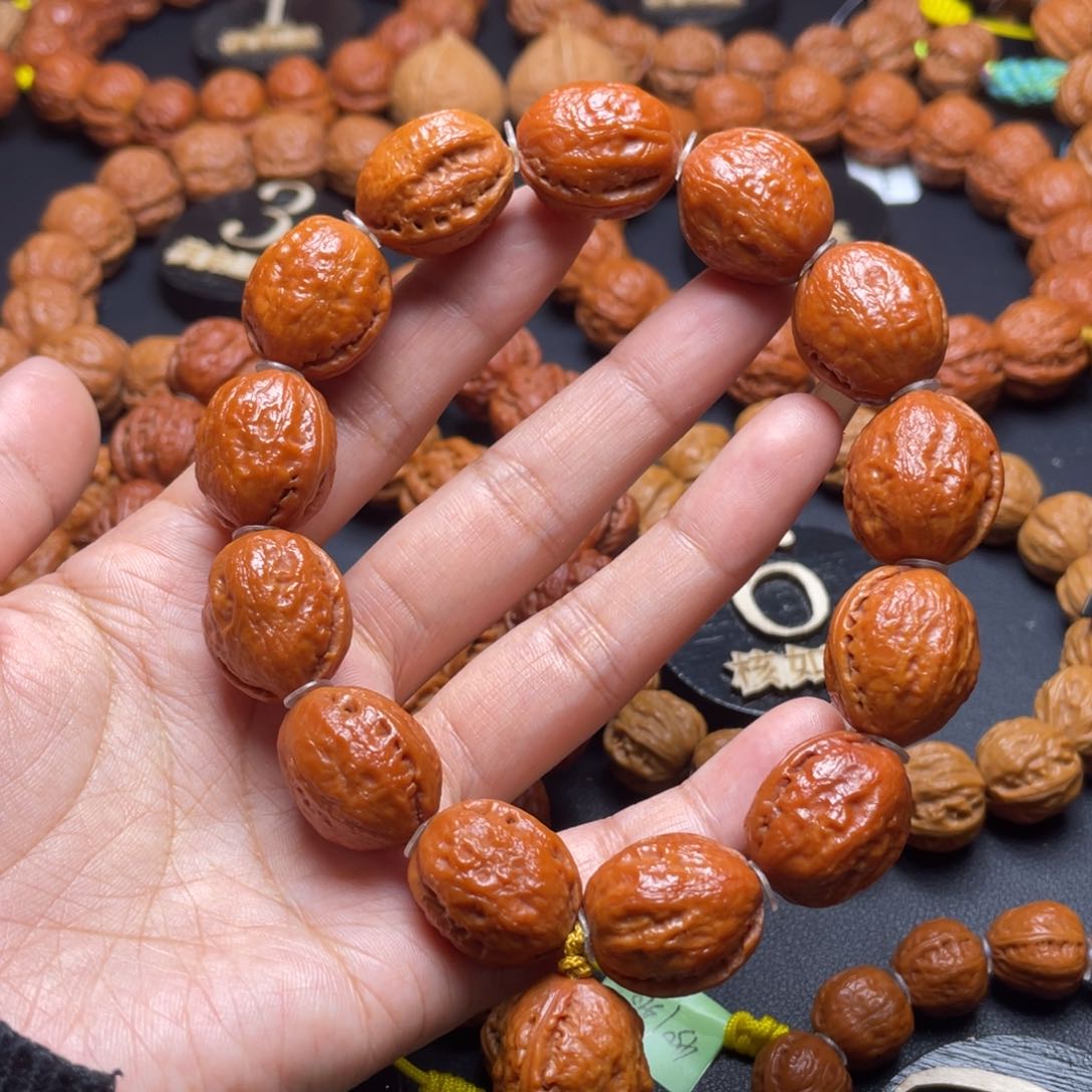 文玩核桃手串大枣光头111