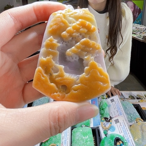 翡翠未镶嵌项链翡翠