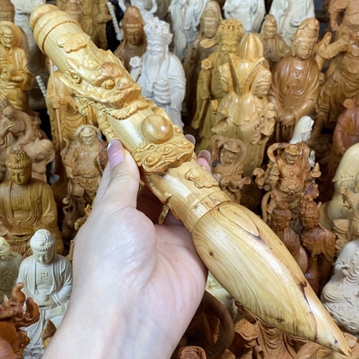 木微瑕崖柏30长龙笔